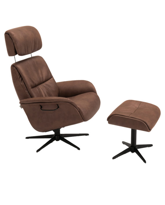 Velan 7601 Stol med Skammel Semi Brown