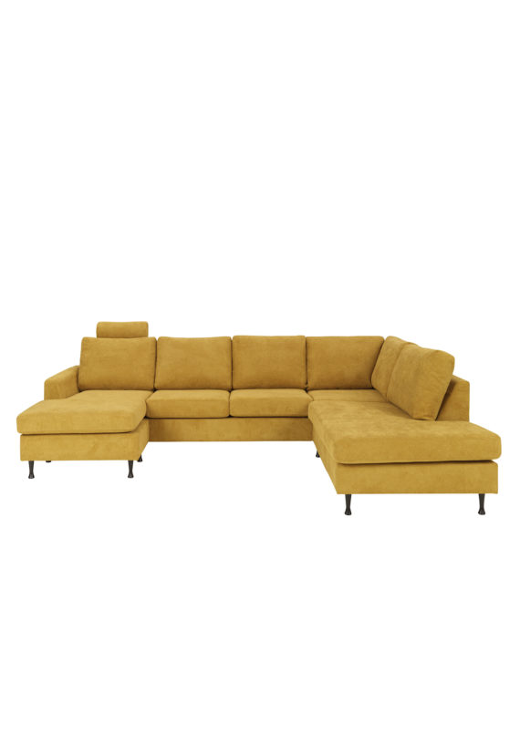 Dublin Hjørnesofa Boss Yellow Frilagt Front