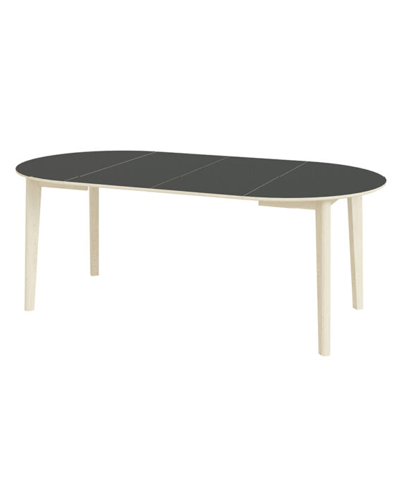 Skovby SM 120 Hvitolje med Sort Laminat Topp