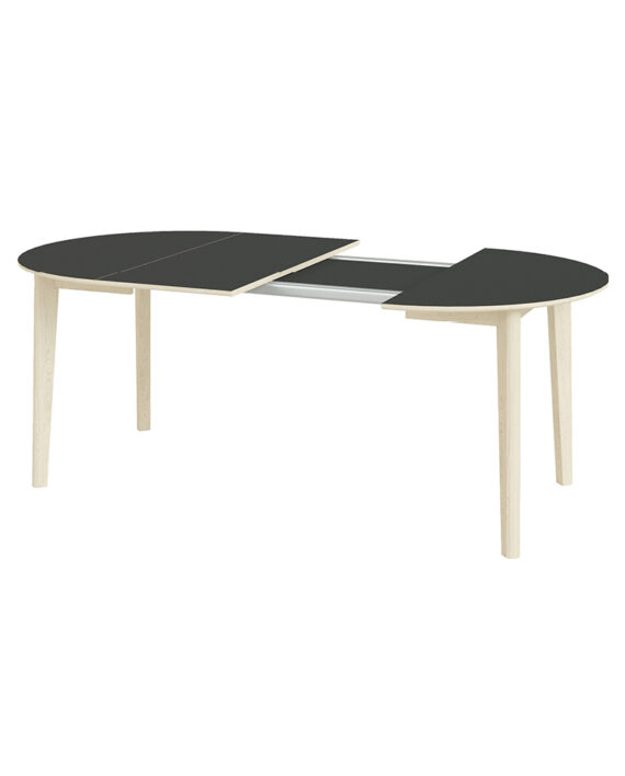 Skovby SM 120 Hvitolje med Sort Laminat Topp