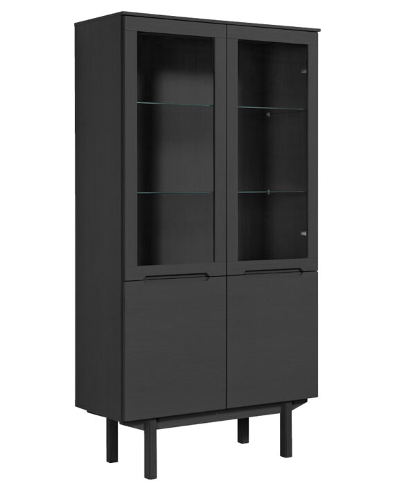 Skovby SM307 Vitrineskap Sort Eik